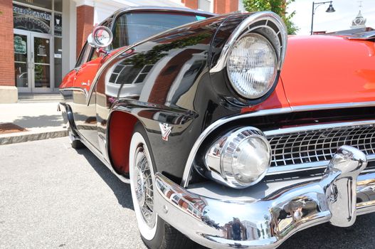 old american car in a special meeting in USA 