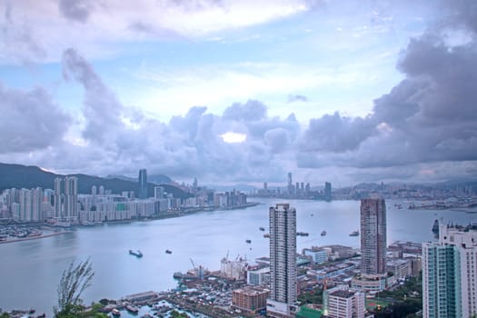 Hong Kong skyline at night 