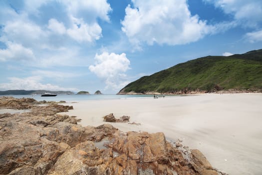 Beach and blue sky at day