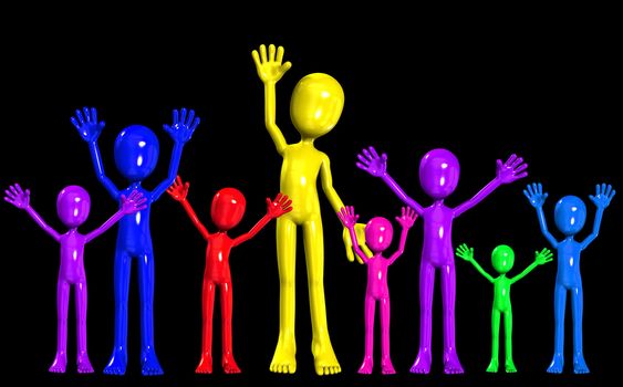 Concept image showing a diverse crowed partying.
 
