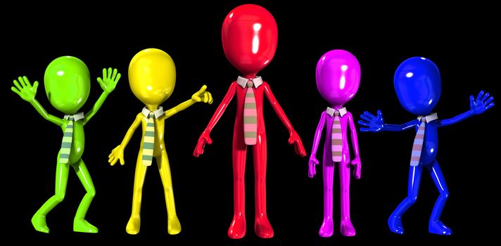 Conceptual image about worshipping the boss or those in charge.
