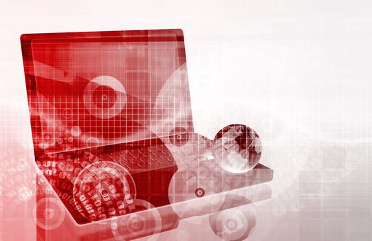 Internet Web Abstract on a Digital Background