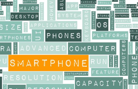 Smartphone Industry as a Word Cloud Concept