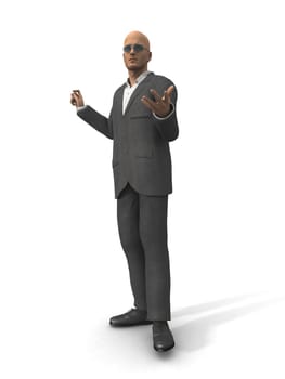 3D rendered Businessman. NOT a Photography.
