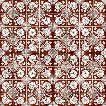 Seamless tile pattern of ancient ceramic tiles.