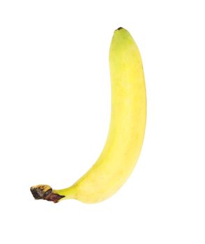 Ripe banana isolated on white background 