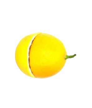 Lemon isolated on white background with copy space 