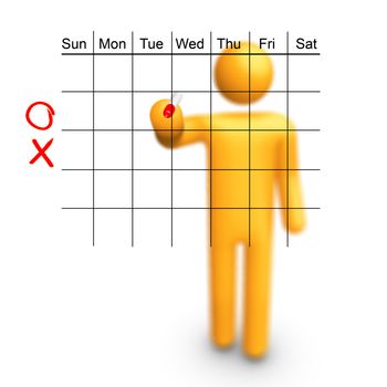 Stick Figure planning. You can fill it which month you want.