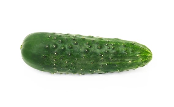 green cucumber, isolated on white background 