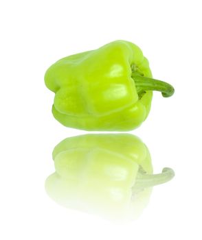 Green Pepper isolated on white background 