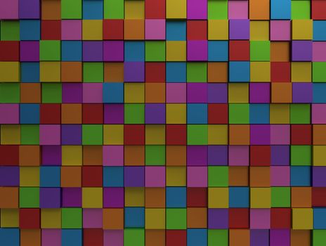 Abstract background - different color cubes