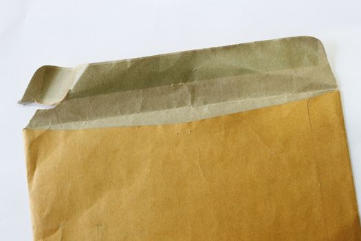 Brown envelope on a white background.