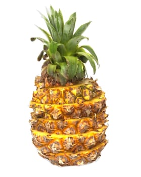 fresh pineapple on white background 