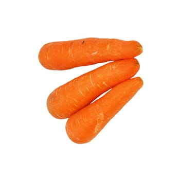 Carrot fresh vegetable group on white background 