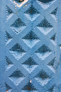 Abstract background of a concrete fence painted in dark blue