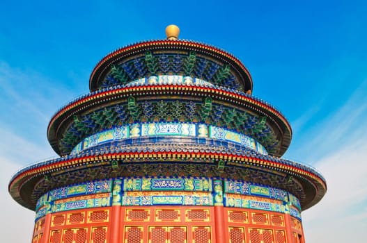 Temple of Heaven in Beijin on blue sky background