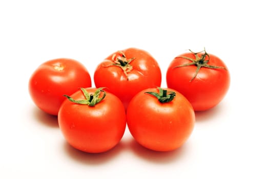 tomatos isolated on white 

