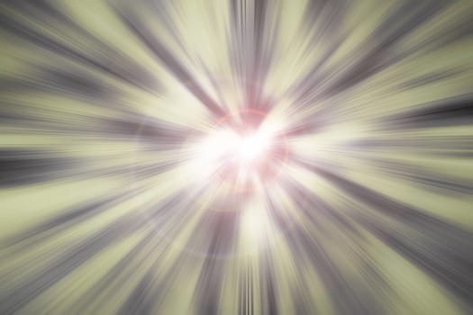   A star burst or lens flare over a black background. It also looks like an abstract illustration of the sun.
