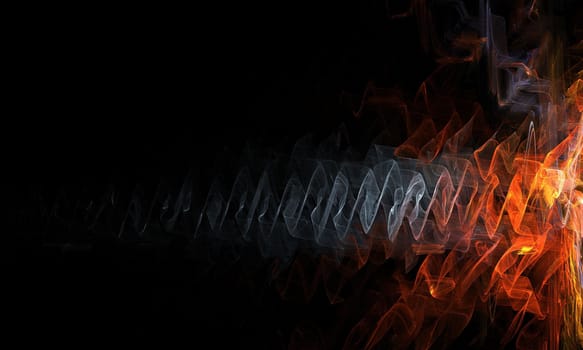 Abstract fire or sound wave design