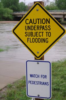 A closed bike path after heavy rains in Colorado 7/13/2011