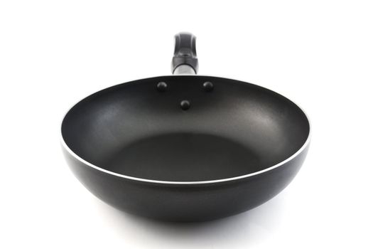 Pan with handle on white background