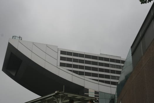 The peak building with the terrace in Hong Kong