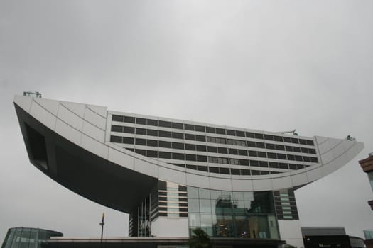 The peak building with the terrace in Hong Kong