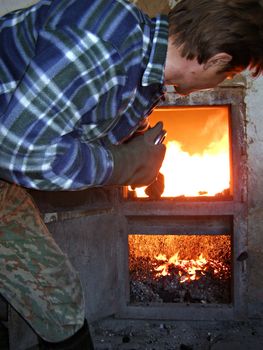 boilerman near stove