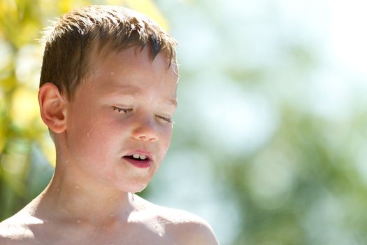 A young child in nature