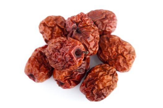Dried jujube fruits/Chinese dates, which naturally turn red upon drying.