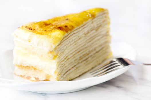 "Thousand layers cake", famous French cake in Malacca, Malaysia.