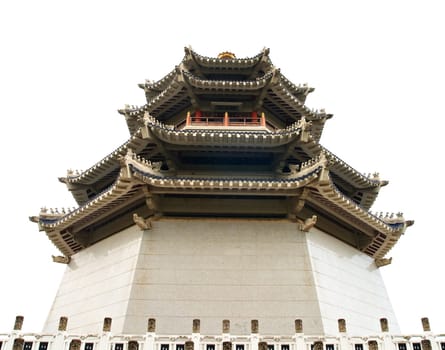 Pagoda. Traditional Chinese Temple. Famous oriental spiritual building 