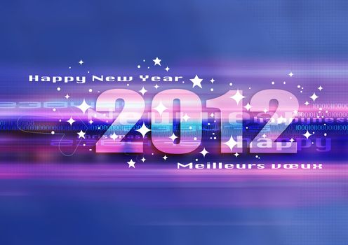 good and happy new year 2012, festive world