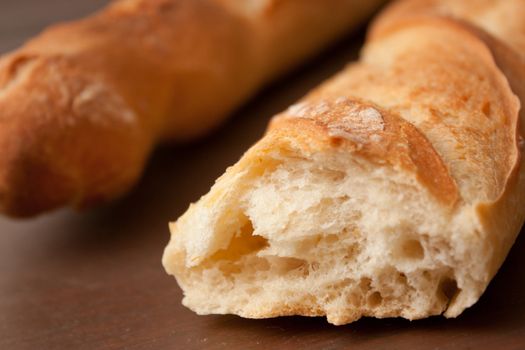 crusty and delicious French baguette made in the traditional way