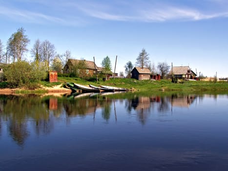 village on small river