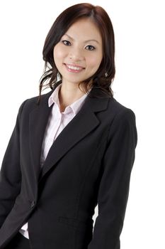 Asian Educational/Business woman on white background