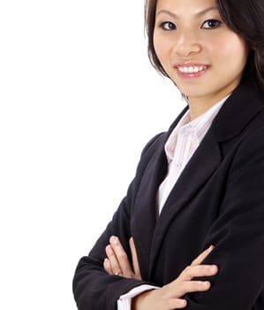 Asian Educational/Business woman on white background