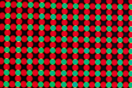 Close-up of the Matrix of a Screen made of multiple LEDs....