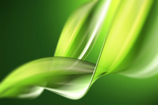 An Abstract 3d shape on green background