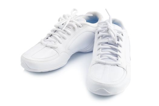 Pair of new sneaker on white background