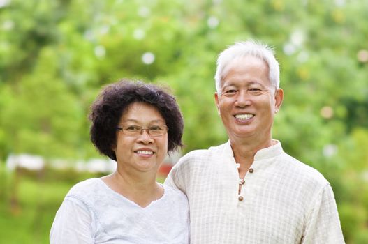 Asian Senior Couple at outdoor park