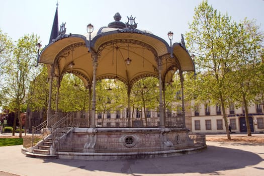 a bandstand in dijon city - france