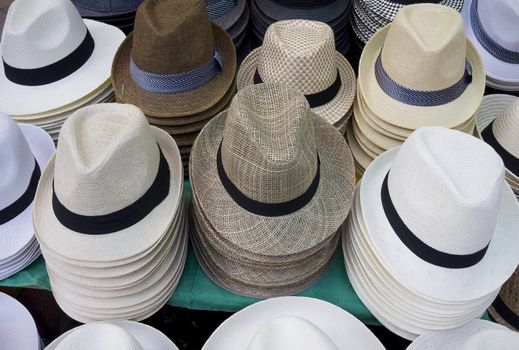 Male hats for sale - seen on Parisian market.