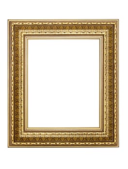 gold-patterned frame for a picture on a white background