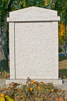 Blank gravestone