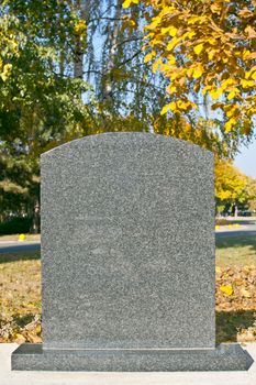 Blank gravestone