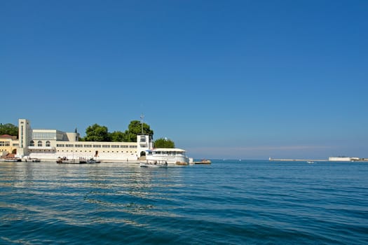 Sight from the Sevastopol bay in the high sea                               