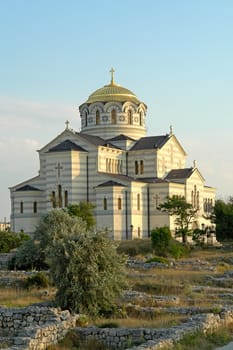 Orthodox Vladimir Cathedral in Chersonese near Sevastopol                               