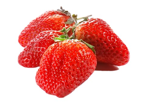 Strawberries isolated on white background