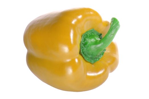 Yellow sweet pepper isolated on white background